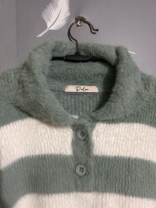 Striped Fuzzy Sweater