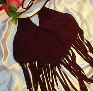 Frilled Halter Neck Bralette Top