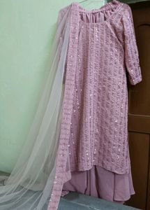 Georgette Fabric Heavy Sequence Embdroidery Work K