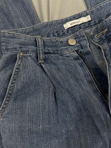Blue wide leg jeans