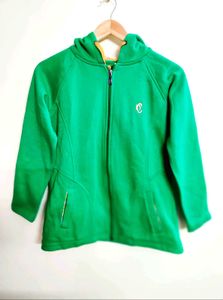 Green Zip-Up Hoodie bust size-32-Small