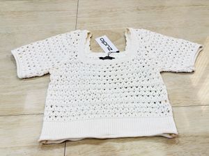 White crochet top