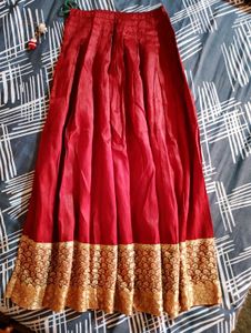 Red & Gold Ethnic Skirt