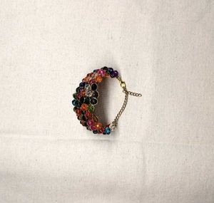 Colorful Beaded Wire Bracelet