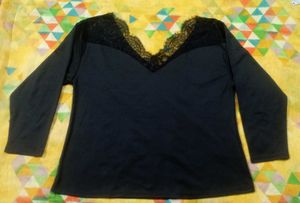 2 Combo 🖤Black Lace Top &amp;🧡 Regular Wear Tops