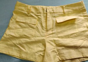 Yellow Casual Shorts