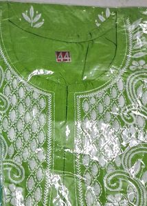 Green Embroidered Kurta