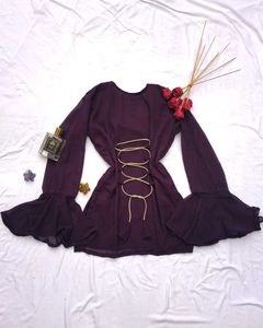 Desi Y2k Corset Georgette Kurti💜