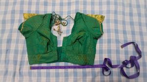 Vintage Model! Elegant Green Checkered Saree