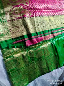 Pink &amp; Green Benarasi silk saree