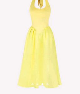 Yellow Halter Maxi Dress