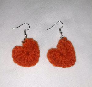Crochet Love Earrings🧡