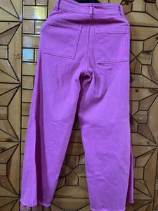 Pink Wide Leg Jeans by Madame