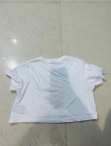 White Crop Tee
