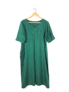 Dark Green Embroided Kurta (Women’s)