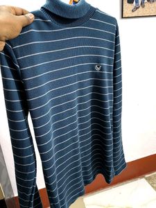 Striped Turtleneck T-Shirt