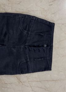 High Wait Skinny Black Jeans