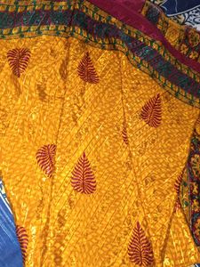 Crape Saree Sun Sine Yellow