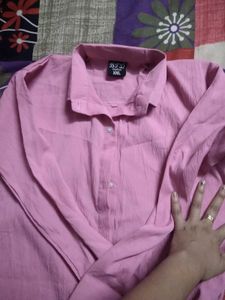 Pink Button-Up Shirt - Size XXL