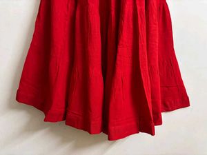 Red Plain Lehenga