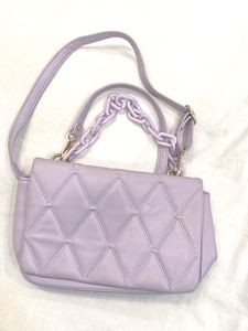 Lavender Textured Sling Bag