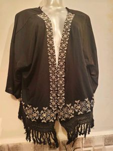 Boho Embroidered Kimono Combo
