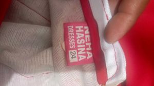 Red Embroidered Party Dress