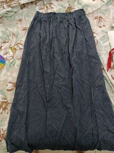 Striped Button-Down Skirt