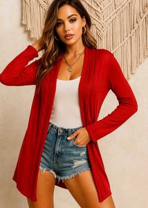 B1G1 🎁Imported Red Longline Shrug ()