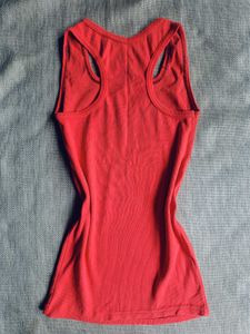 Red Ribbed Tank Top