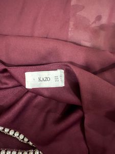 Kazo Embellished V-neck Gown Dress (XL)