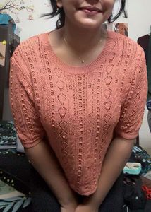 Coral Knit Top