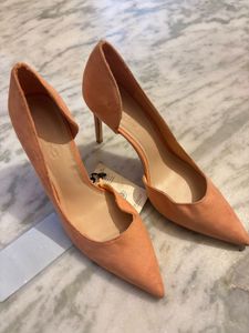 MANGO Suede Solid Pump Heels