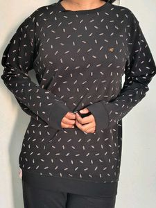 Patterned Long Sleeve Top