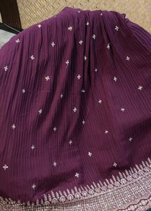 Elegant Purple Embroidered Lehenga Choli