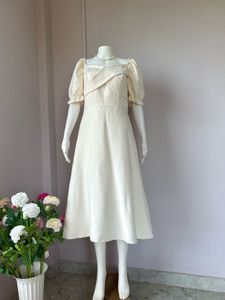 Offwhite Creme Midi Gown