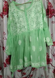 Mint Green Embroidered Top