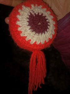 Handmade Crochet evil eye Keychain