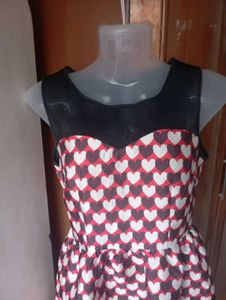 Heart Print Skater Dress