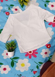 H&amp;M White Wrap Hot Top 💗🔥