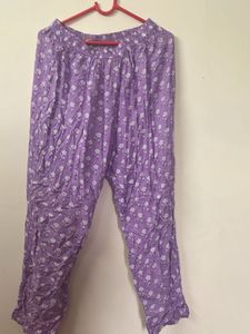 Lavender Floral Print Anarkali Suit