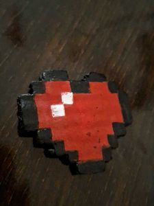 minecraft heart wall decor