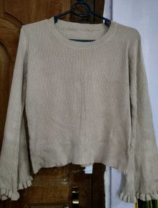 SALE ❗❗❗Ribbed Knit Bell Sleeve Top