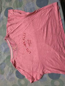 Pink Los Angeles Graphic Tee In XXL Size
