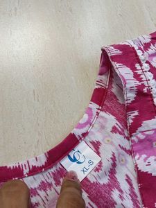 Pink Printed short kurti