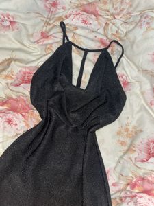 Shimmery Deep Neck Bodycon