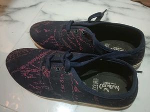 Printed Canvas Sneakers - Size 8