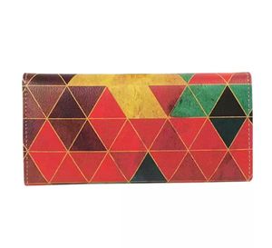 GeoPop Tri-Color Vegan Leather Wallet