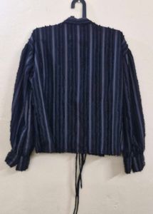 Striped Tie-Front Shirt