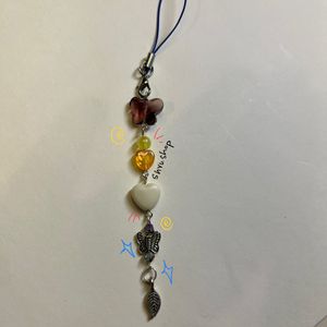 Butterfly Beaded Phone Charm Handmade